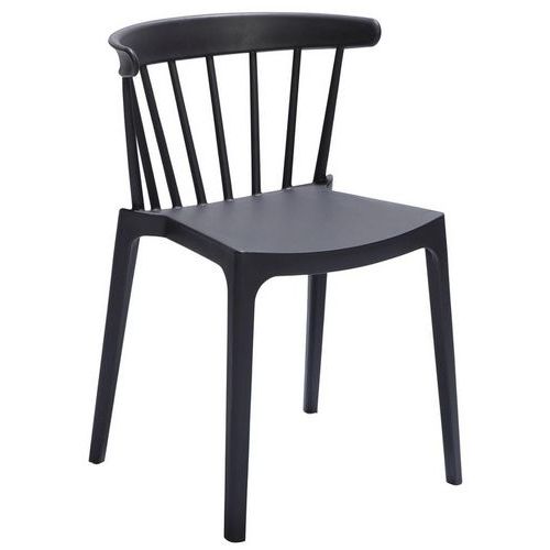 Sedia impilabile WINDSON nera in polipropilene,