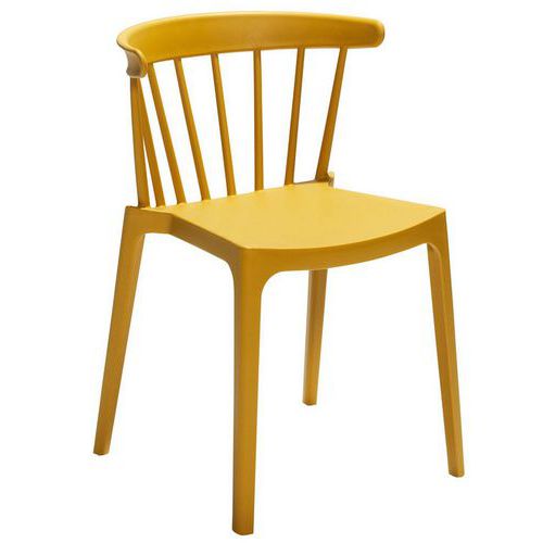 Sedia impilabile WINDSON giallo ocra polipropilene,