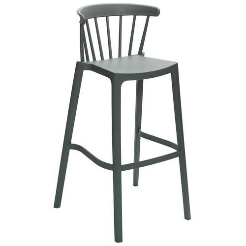 Sgabello impilabile WINDSON verde polipropilene,