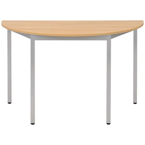 Tavolo da riunione semic piano rovere-Gambe alluminio,