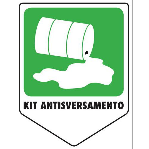 Cartello KIT ANTISVERSAMENTO pvc 1 mm rigido 210 X 297 mm,