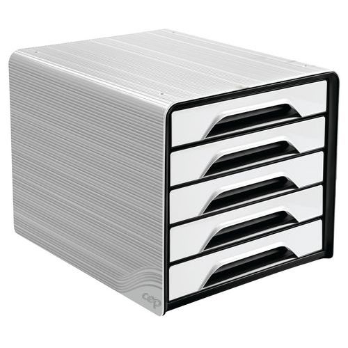 Modulo archiviazione Smoove by Cep 5 cass blocco bianco/nero,