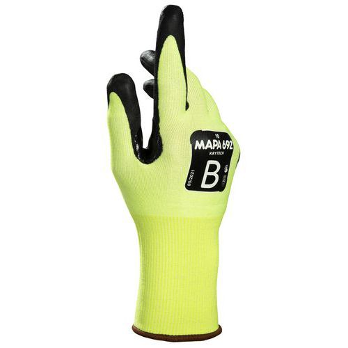 Guanti antitaglio livello B tattile Krytech 692-Giallo-T8,