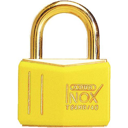 Lucchetto in Ottone 40Mm rives tito in pvc col ore Giallo,