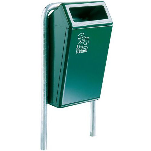 Supporto pattumiera Modello: paletto Col.: grigio,