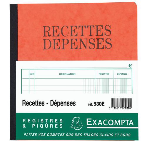 Registro 21x19cm entrate-uscite 80 pagine,