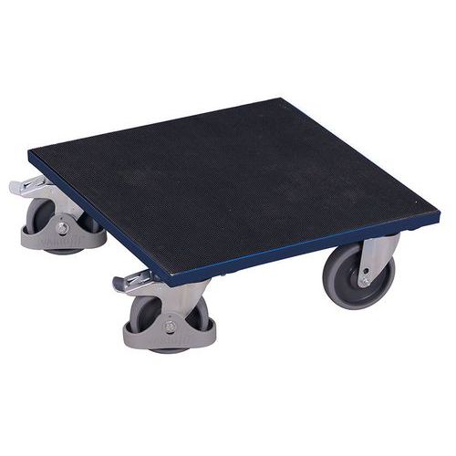 Pianale su rotelle in legno - Finitura in gomma - 400 kg,