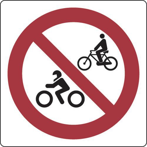 Cart. Alluminiovietato L'accesso 120x120mm A Cicli e moto,