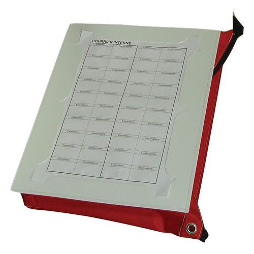 Busta per corrispondenza interna spess 8 cm bianco/rosso,