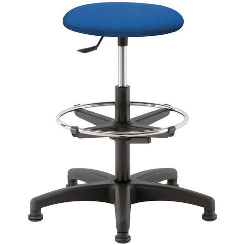 Sgabello In Tessuto Blu Poggia 53 A 73 cm A 73 CM,