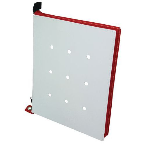 Busta per corrispondenza interna spess 3 cm bianco/rosso,