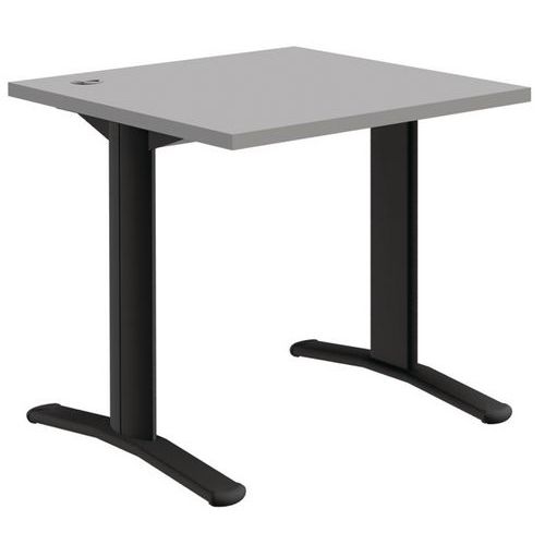 Scrivania dritta - Grigio chiaro/grigio scuro - Lunghezza 80 cm,