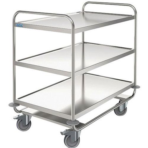Carrello 3 ripiani inox 800 x 500 - Portata = 200 kg,