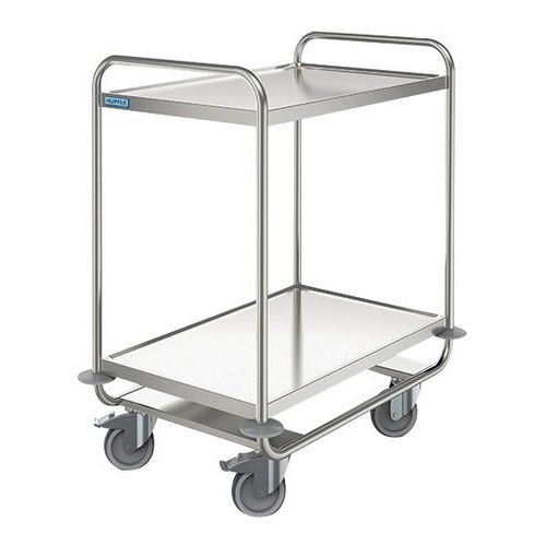 Carrello 2 ripiani inox 1000 x 600 - Portata = 160 kg,