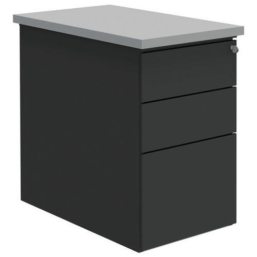 Cassettiera da ufficio 80 cm grigio/antracite,
