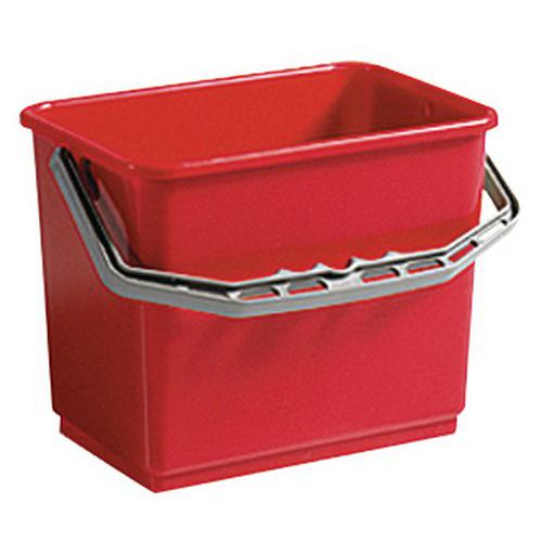 Secchio Rettangolare 4 L Rosso 24 X 16,5 X 19 cm,
