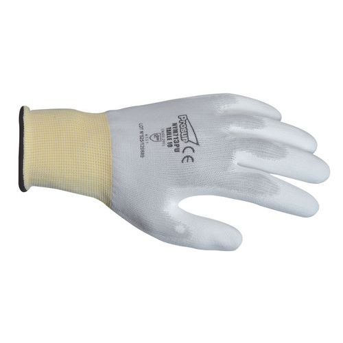 Guanto da movimentazione rivestito in PU bianco T6,