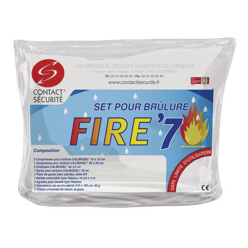 Kit di pronto soccorso per il trattamento delle bruciature,