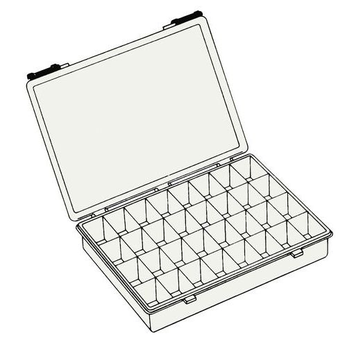 Cassetta a 32 scomparti fissi,