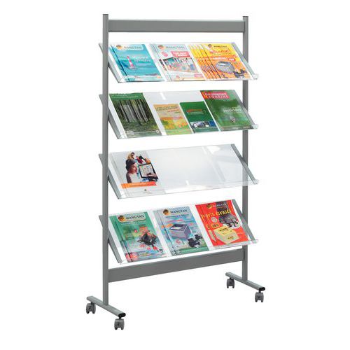 Espositore Per Brochure DIN Lungo - Portavolantini Con Scomparto Biglietti Da Visita, Trasparente - Foto 11