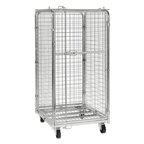 Roll-container sicur. - Base acciaio zinc. - Capac. 400 kg,