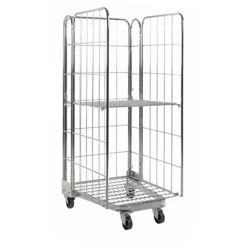 Roll-container incastrabile 3 sponde - Capacità 400 kg,