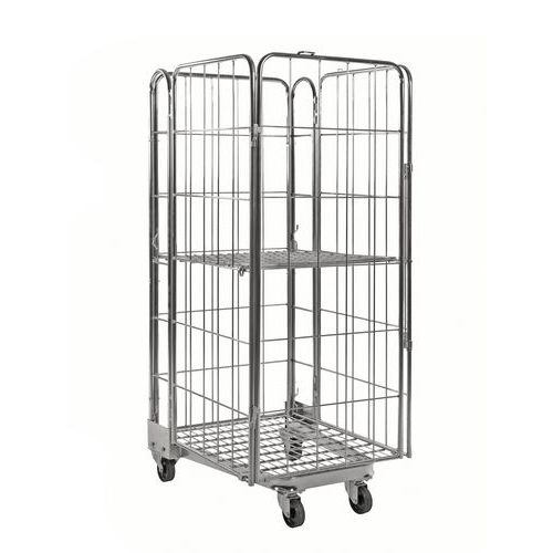 Roll-container incastrabile a 4 lati - Portata 400 kg,