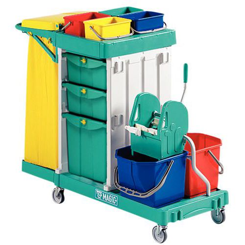 Carrello Per Le Pulizie In Plastica 38,5 X 131 X 53,
