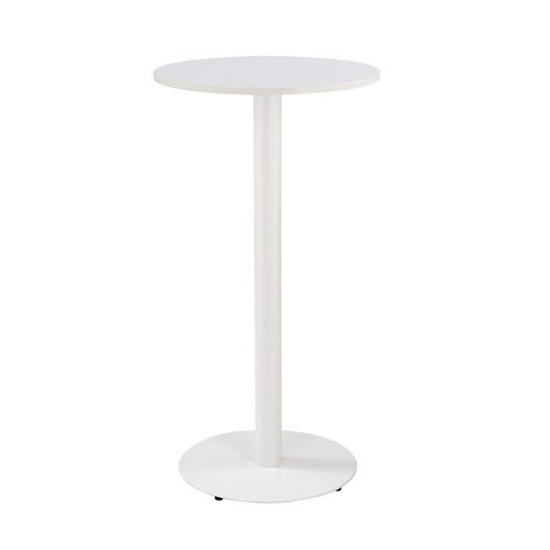 Tavolino da bar a base rotonda - New Line - bianco/bianco,