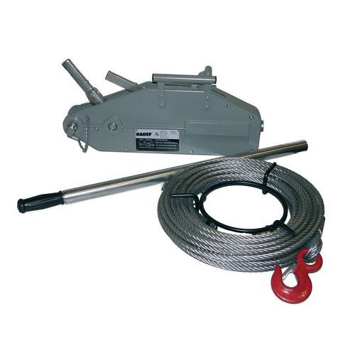 Argano a fune passante in alluminio modello 147/05 800 Kg,