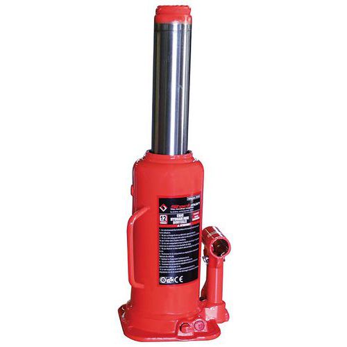 Cric idraulico a bottiglia, cilindro singolo, 12 t,