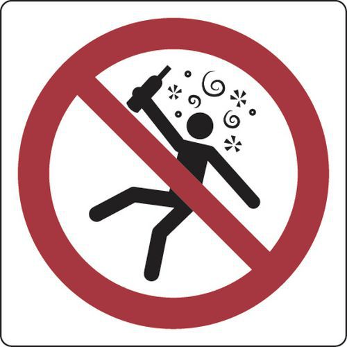 cartello alluminio mm 270x270 non per le persone in stato di ebbrezza,