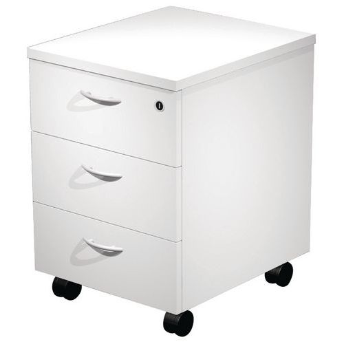 Cassettiera mobile Solo 3 cassetti bianco,