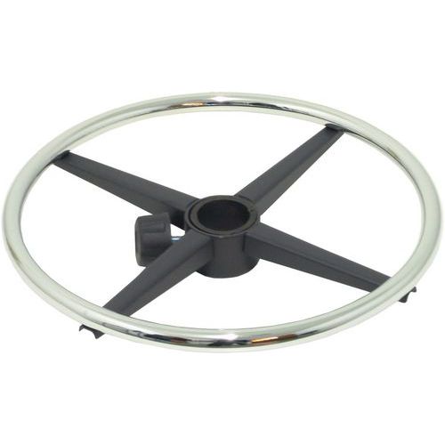 Anello poggiapiedi cromato,