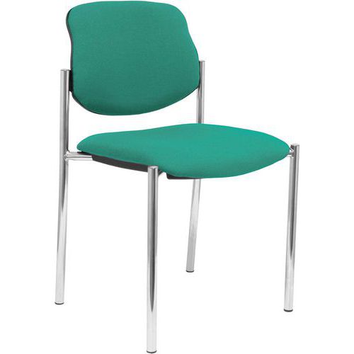 Sedia Villalgordo cromata - Verde smeraldo,
