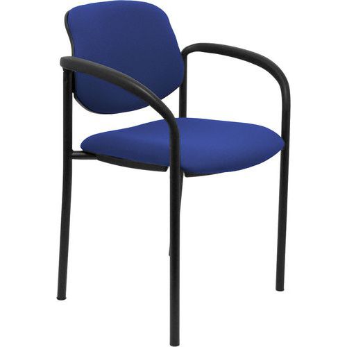 Sedia Villalgordo con braccioli fissi - blu,