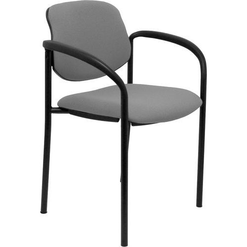 Sedia Villalgordo con braccioli fissi - grigio chiaro,