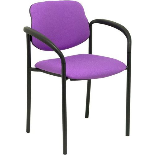 Sedia Villalgordo con braccioli fissi - lilla,