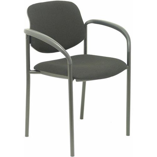 Sedia Villalgordo con braccioli fissi - nera,