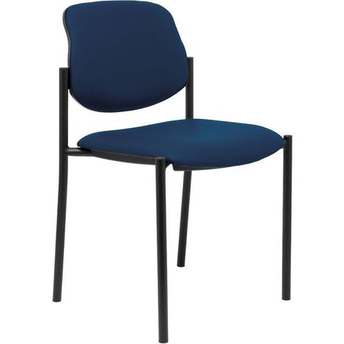 Sedia Villalgordo in similpelle - blu navy,