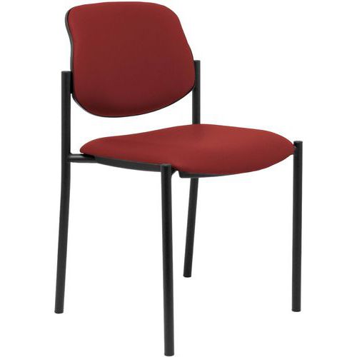 Sedia Villalgordo in similpelle - bordeaux,