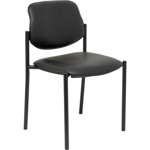 Sedia Villalgordo in similpelle - nera,