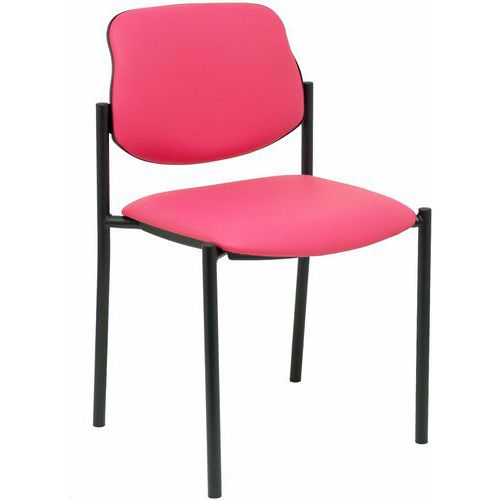 Sedia Villalgordo in similpelle - rosa,