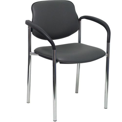 Sedia Villalgordo similpelle grigio scuro,,