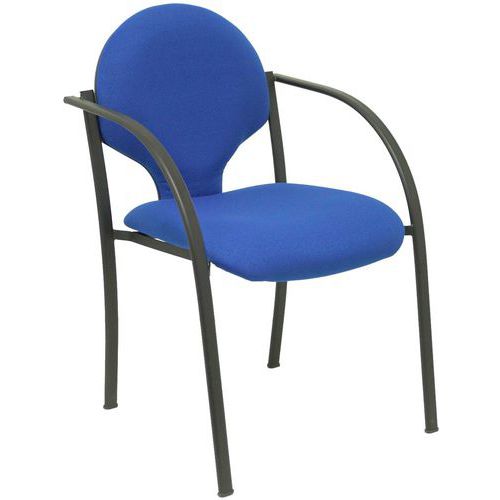 Sedia Hellin con braccioli fissi - Blu,