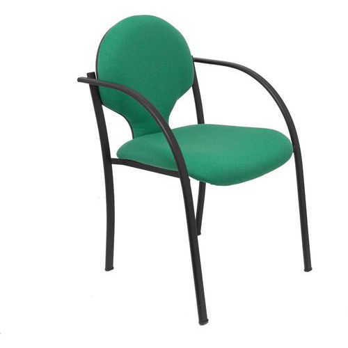Sedia Hellin con braccioli fissi - Verde smeraldo - 2 pz,