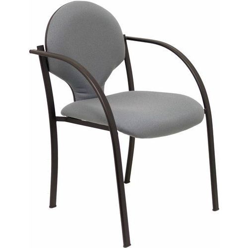 Sedia Hellin con braccioli fissi - Grigio,
