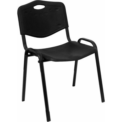 Sedia da riunione Robledo in PVC nero,,
