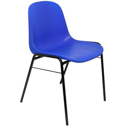 Sedia da riunione impilabile ed ergonomica blu,,