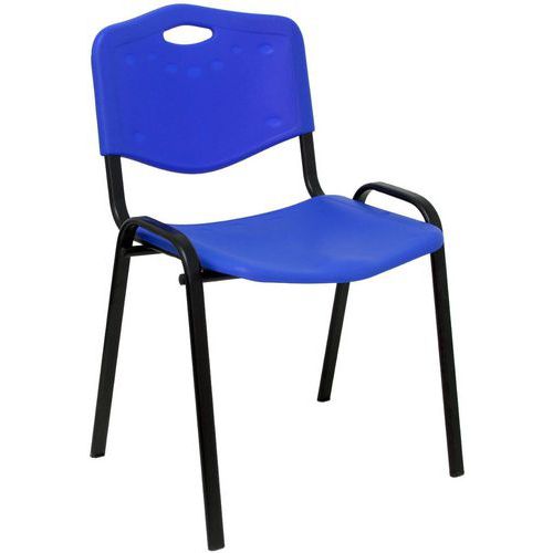 Sedia da riunione Robledo - PVC blu,